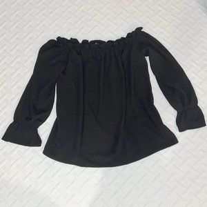 Lulu's Off-the-shoulder Black Top, Like New, Size M